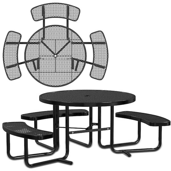 46 in. Round ADA Accessible Portable Outdoor Commercial Picnic Table