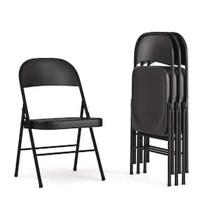 Black Metal Folding Chair (4-Pack)