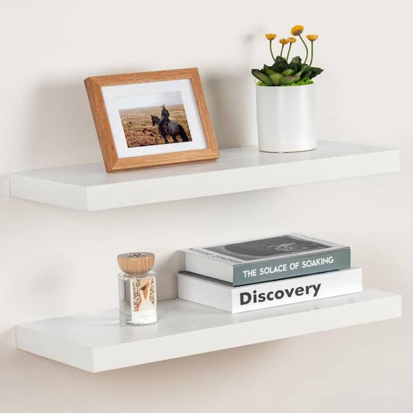 Unbranded 24 in. W x 9.3 in. D Rustic Decorative Wall Shelf (Set of 2)