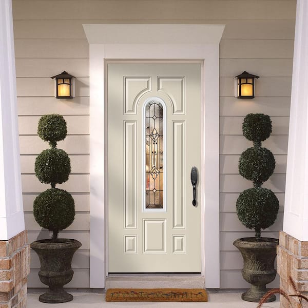 Masonite 36 in. x 80 in. Providence Center Arch Painted Left