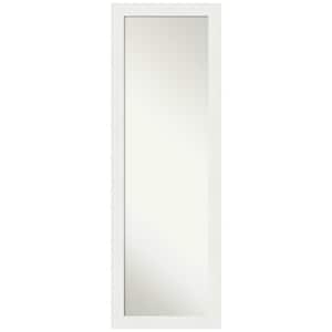 Large Rectangle Matte White Modern Mirror (51.38 in. H x 17.38 in. W)