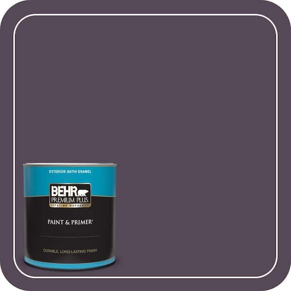 BEHR PREMIUM PLUS 1 qt. #BXC-51 Deep Mulberry Satin Enamel Exterior Paint & Primer