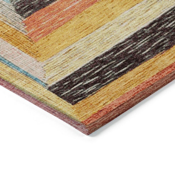 Chantille Machine Washable Indoor/Outdoor Abstract ACN1957 Honey 3 ft. x 4 ft. Area Rug