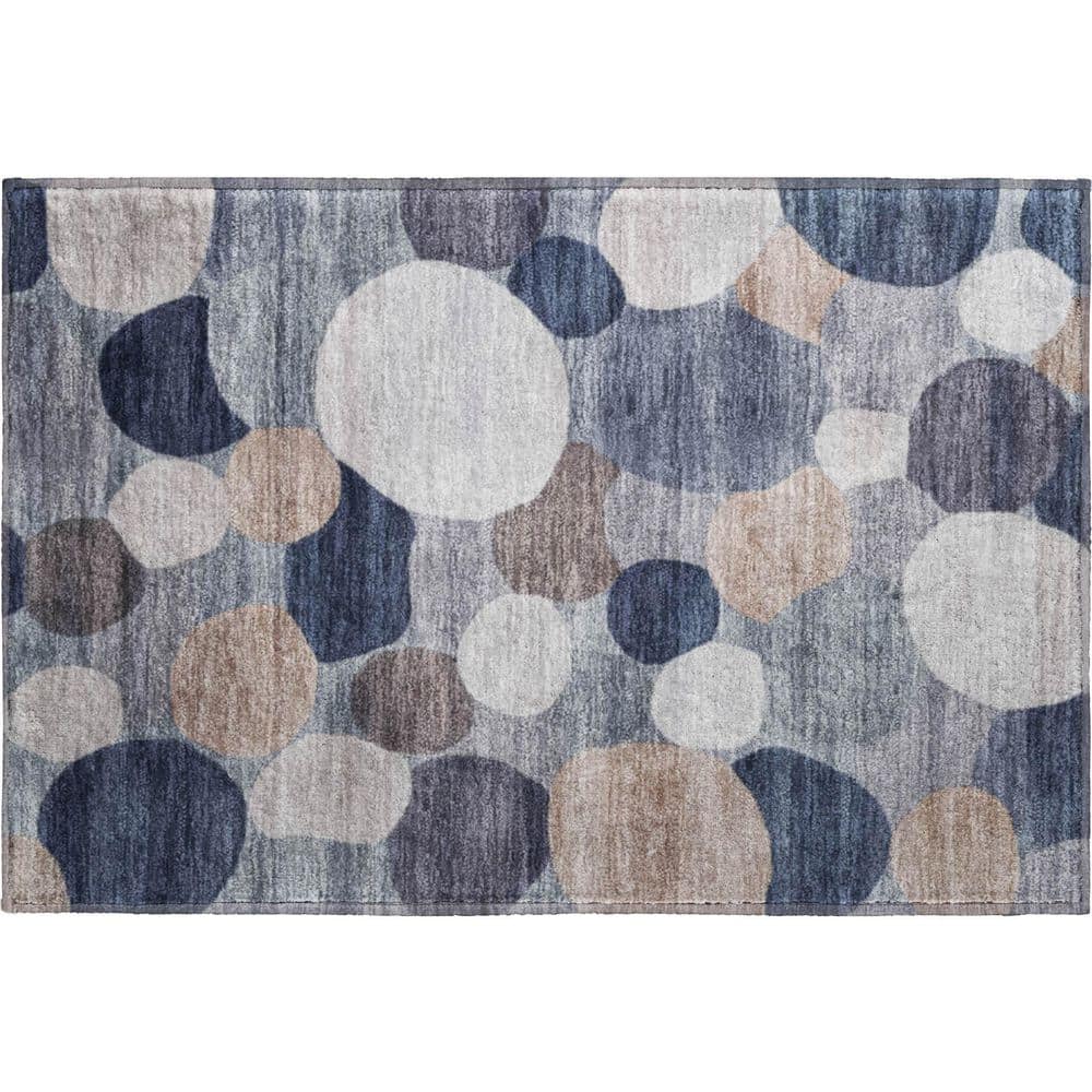 Mayfield Premium Machine Washable Abstract AMF2375 Blue 3 ft. x 4 ft. Area Rug price history on PriceWatchPro