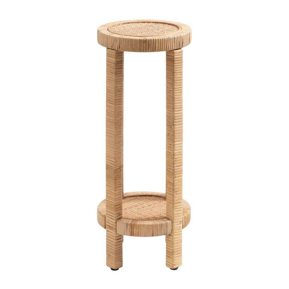 Rafina 8.5 in. Natural Round MDF End Table - thumbnail 7