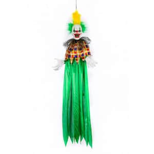 39'' Hanging Animated Halloween Clown, Sound Activated