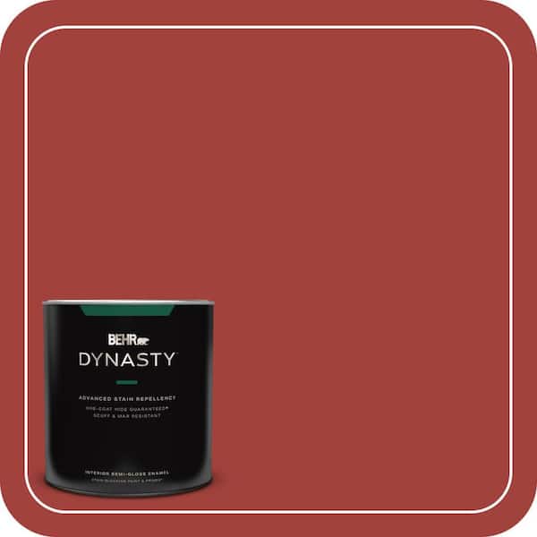 BEHR DYNASTY 1 qt. Home Decorators Collection #HDC-SM16-12 Tomato Slices Semi-Gloss Enamel Interior Stain-Blocking Paint & Primer