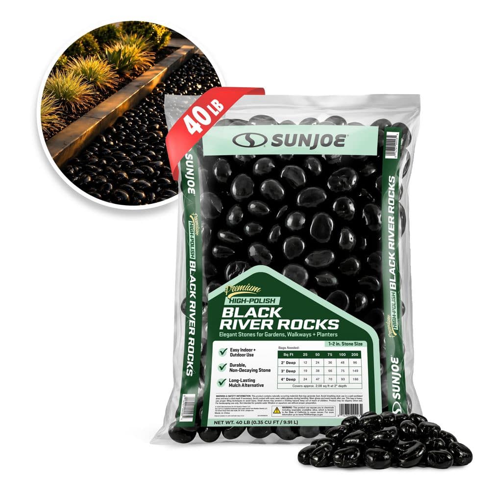 0.35 cu ft. Premium High-Polish Black Decorative River Rocks, 1-2 in. Stone Size, 40-lb. Bag price history on PriceWatchPro