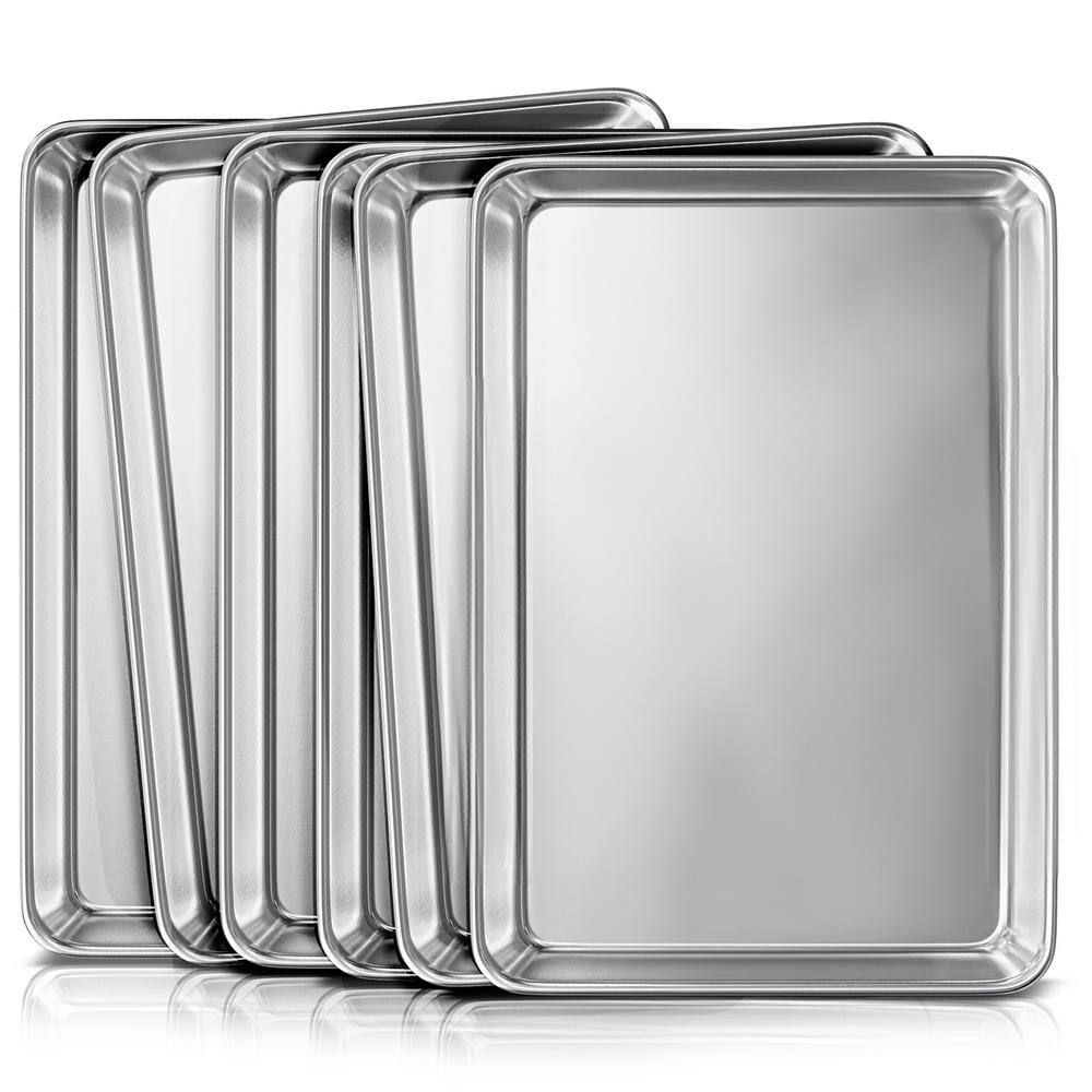 EATEX Aluminum Half Sheet Baking Pan Size, Steel Nonstick Cookie sheet Size  18 in. x 13 in. x 1 in. JT-ABS-2 - The Home Depot