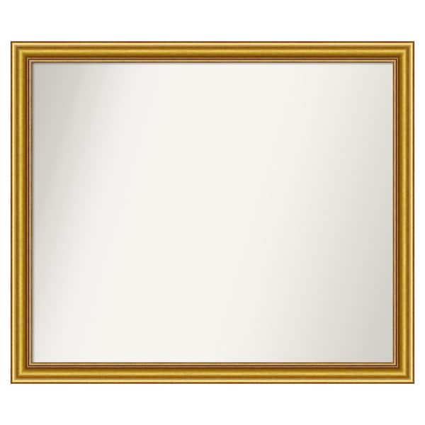 Amanti Art Townhouse Gold 39.75 in. x 33.75 in. Custom Non-Beveled Wood Framed Batthroom Vanity Wall Mirror