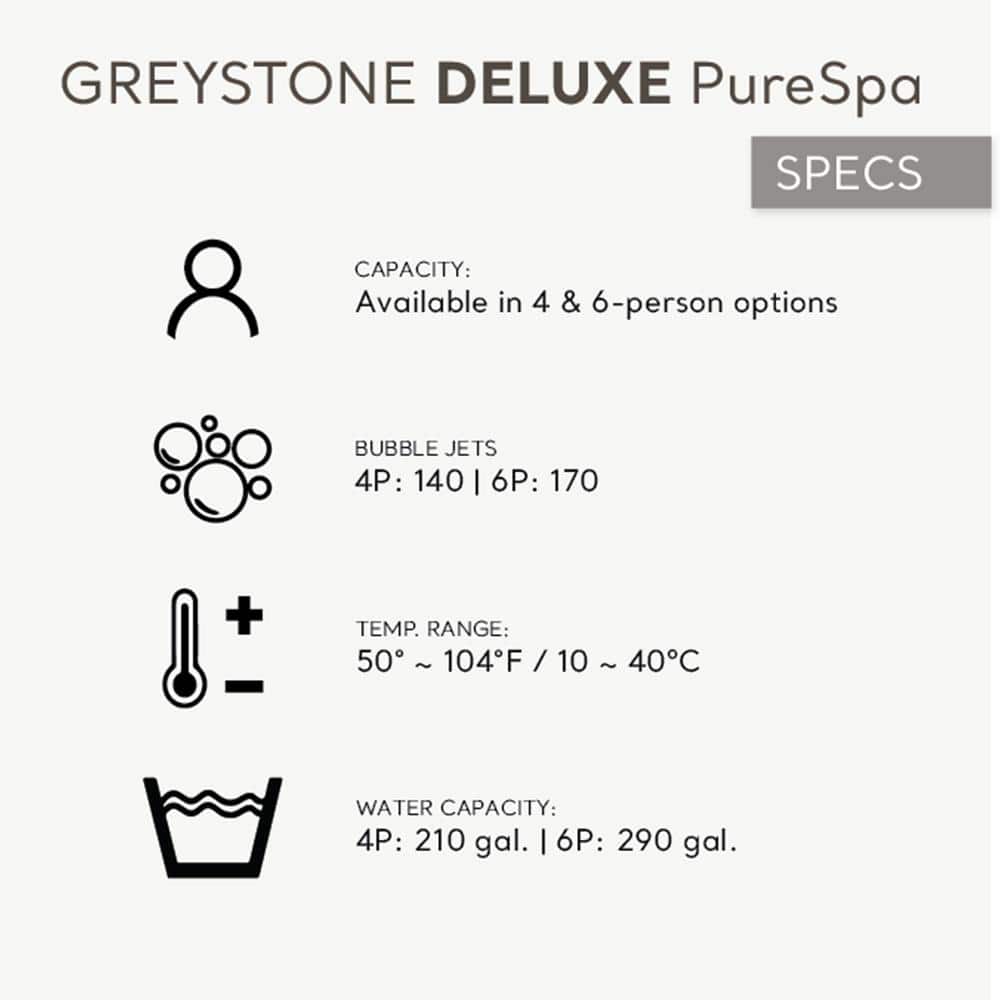 Intex 6-Person Gray Inflatable Square Hot Tub Spa