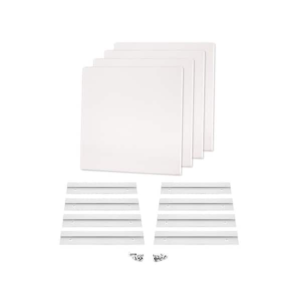 WAVERoom Pro Mini 1 in. x 12 in. x 12 in. Diffusion-Enhanced Sound Absorbing Acoustic Panels in Stone (4-Pack)