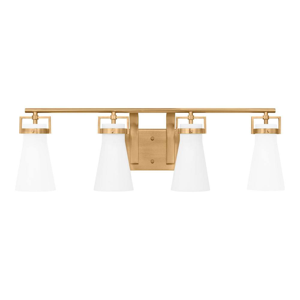 Home Decorators Collection Clermont 30.75 in. 4Light Satin Brass