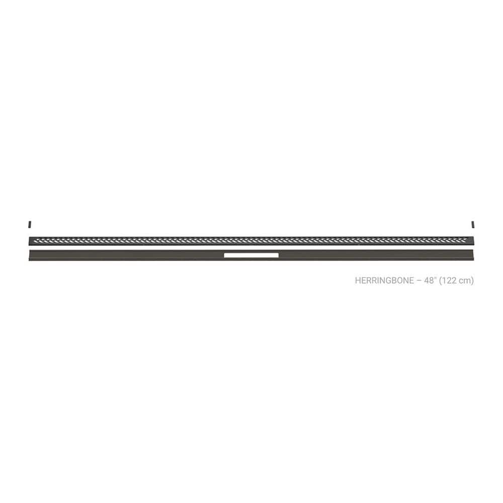 Kerdi-Line-Vario Dark Anthracite 48 in. Herringbone Grate and Channel Floor Installation Kit for Accessory price history on PriceWatchPro