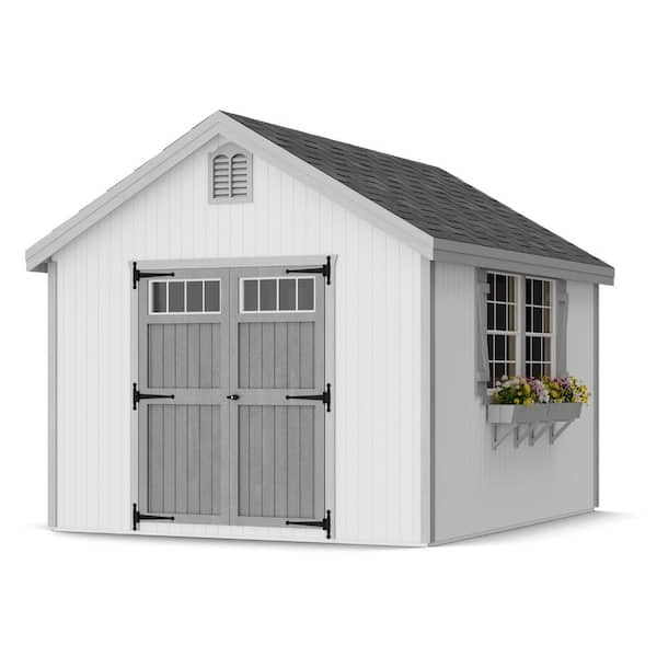 Colonial Williamsburg 10 ft. x 12 ft. Outdoor Wood Storage Shed Precut Kit with Operable Windows (120 sq. ft.)