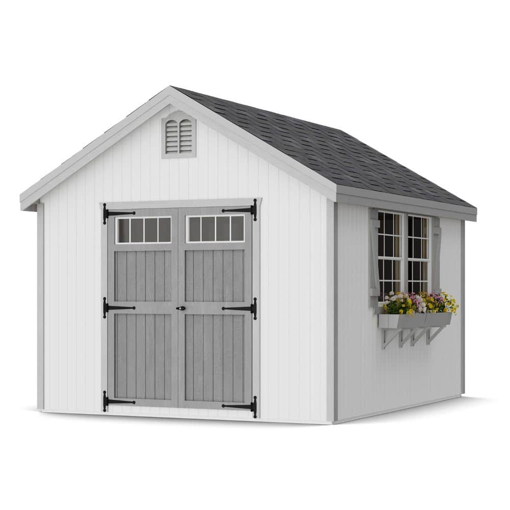 Colonial Williamsburg 10 ft. x 12 ft. Outdoor Wood Storage Shed Precut Kit with Operable Windows and Floor (120 sq. ft.) price history on PriceWatchPro
