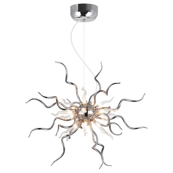 CWI Lighting Twist 15 Light Chandelier With Chrome Finish