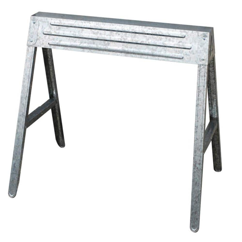 HDX 1-Compartment Folding Steel Sawhorse SH106 - The Home Depot