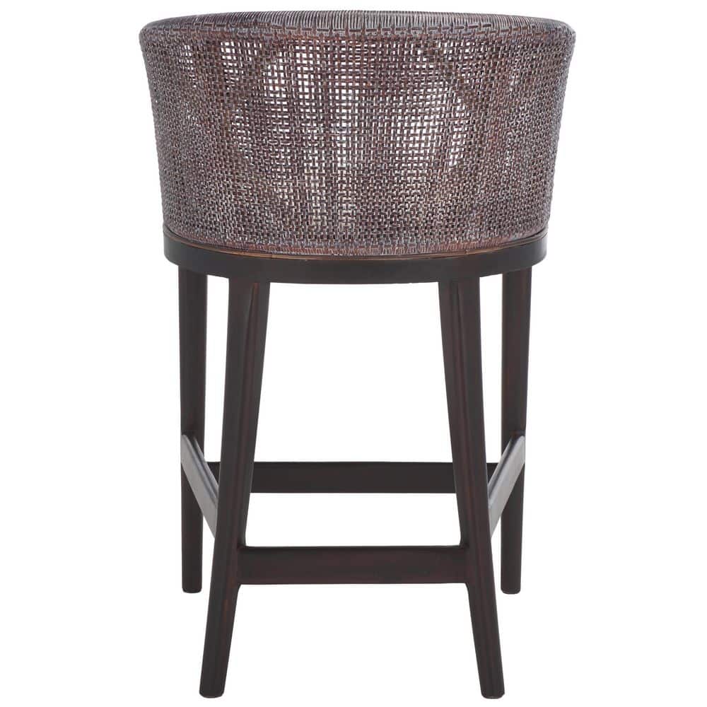 Brando Extra Tall Brown and White Faux Leather Counter Stool
