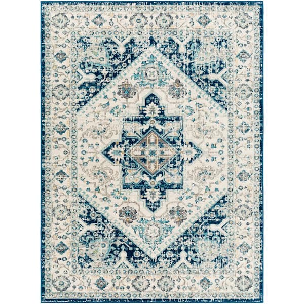 Livabliss Redondo Beach Khaki Traditional 7 ft. x 9 ft. Indoor/Outdoor Area Rug