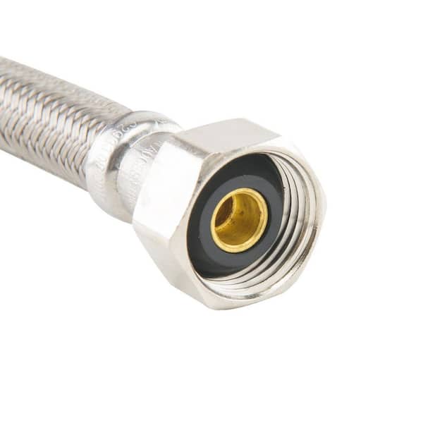 1/2 in. Compression x 1/2 in. FIP x 12 in. Braided Polymer Faucet Supply Line