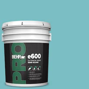 5 gal. #M460-4 Pure Turquoise Semi-Gloss Exterior Paint