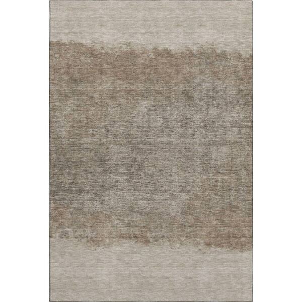 Mayfield Premium Machine Washable Abstract AMF2214 Beige 10 ft. x 14 ft. Area Rug