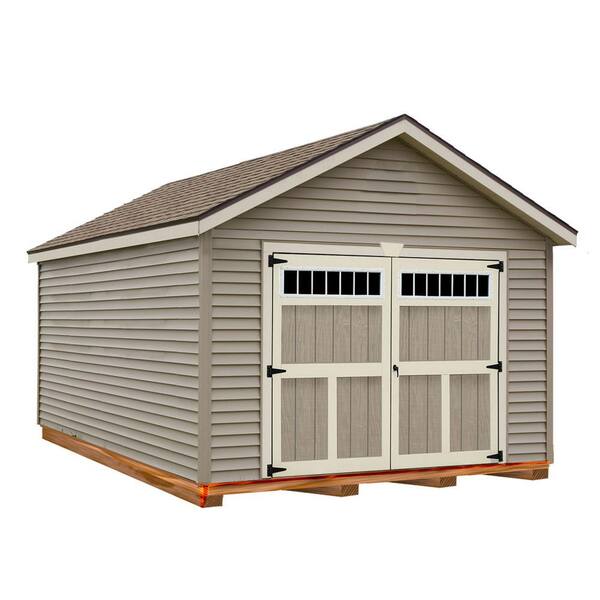 Best Barns Weston 12 ft. x 20 ft. Prepped for Vinyl Garage Kit with ...