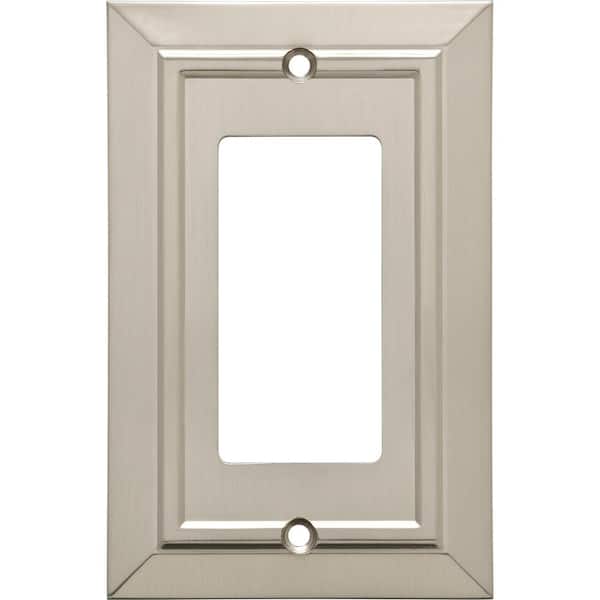 Franklin Brass Classic Architecture Satin Nickel Antimicrobial 1-Gang Decorator Wall Plate (4-Pack)