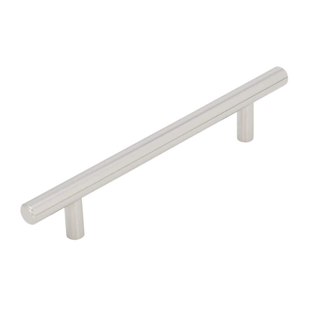 Bar Pulls 5-1/16 in. (128mm) Modern Polished Nickel Bar Cabinet Pull