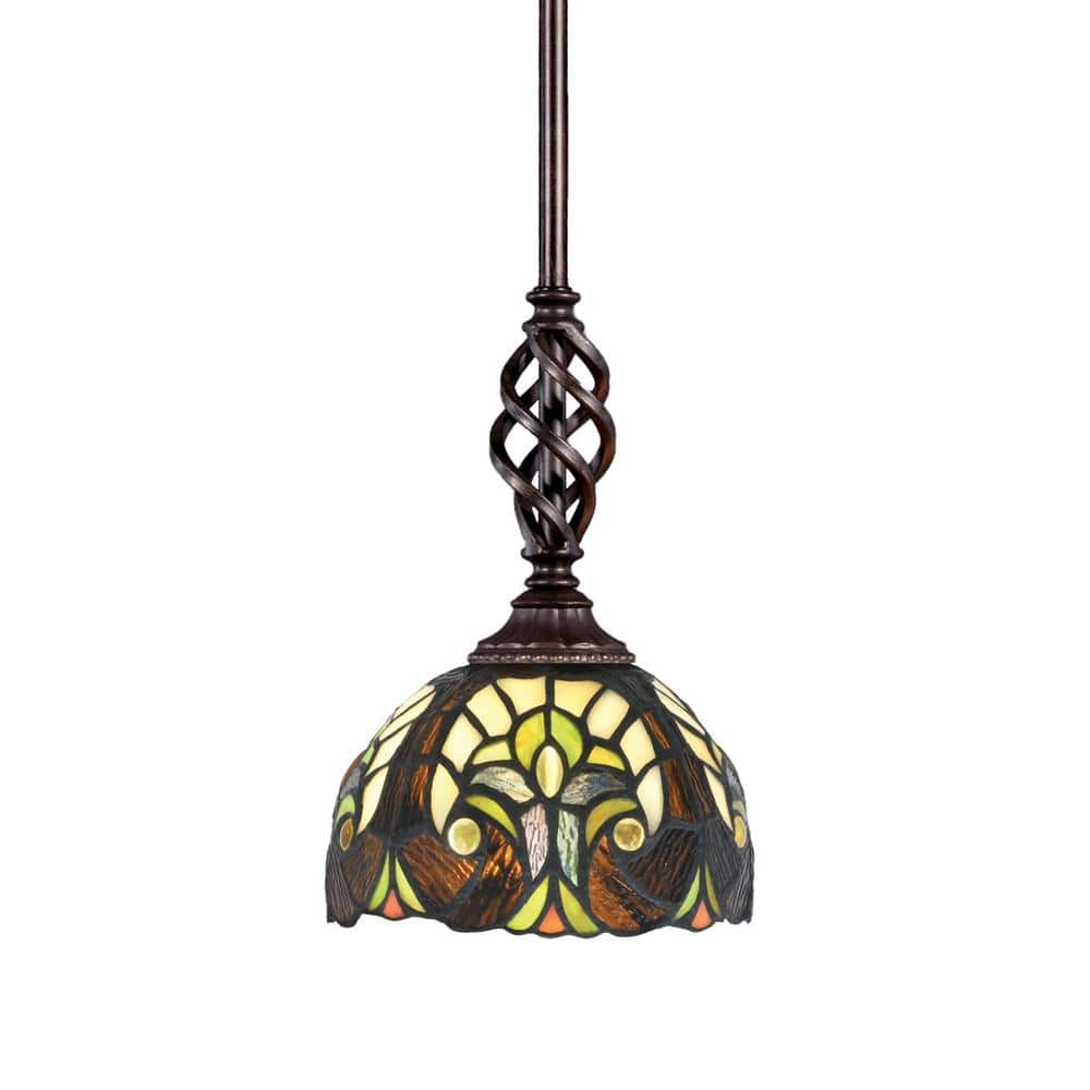 Bridgewater 100 W 1-Light Dark Granite Standard Mini Pendant Light with ...