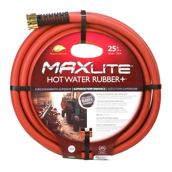 Element MAXLite 5/8 in. dia x 25 ft. Hot Water Rubber+ Hose