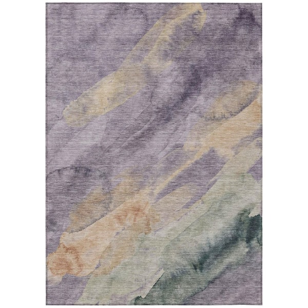 Chantille Machine Washable Indoor/Outdoor Abstract ACN2949 Lavender 10 ft. x 14 ft. Area Rug