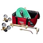 Cut Welder Kit with Torch, Oxygen and Acetylene Regulators, 3/16 in. x 12 ft. Hose, for Cutting Welding and Brazing