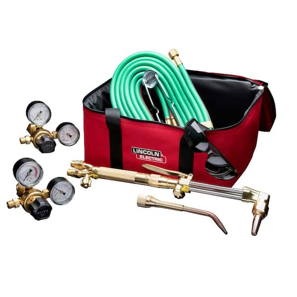Lincoln Electric Cut Welder Kit with Torch, Oxygen and Acetylene Regulators, 3/16 in. x 12 ft. Hose, for Cutting Welding and Brazing