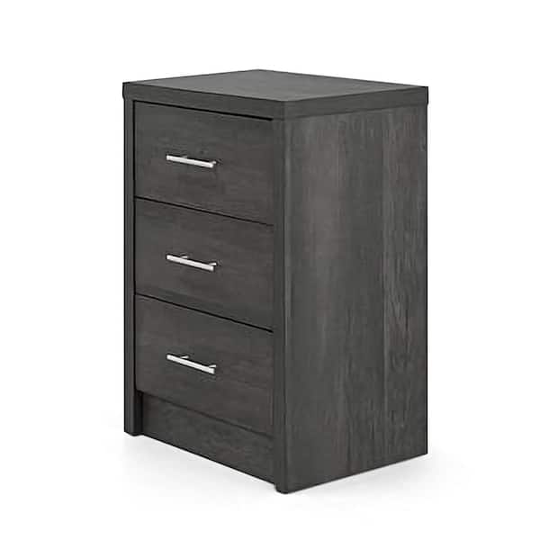 Noble House Alachua 3-Drawer Gray Maple Chest of Drawers