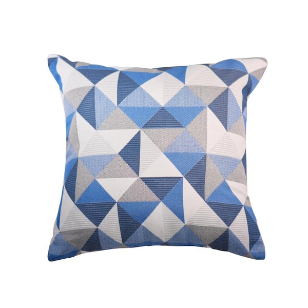 Astella Ruskin Blue Square Accent Throw Pillow
