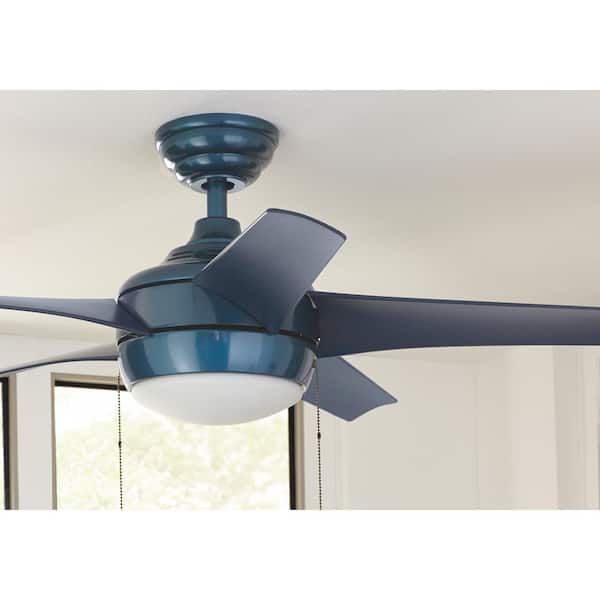 Home Decorators Collection Windward 44 In Led Blue Ceiling Fan With Light Kit 54402 - Home Decorators Collection Windward 44