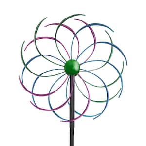 79 in. Metal Kinetic Wind Spinner for Garden and Yard Decoration Windmill Ornamental