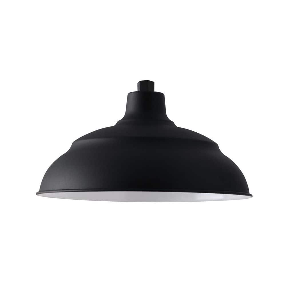 RLM 9 in. 1-Light Black Aluminum Warehouse Outdoor Pendant Light and No Bulbs Included price history on PriceWatchPro