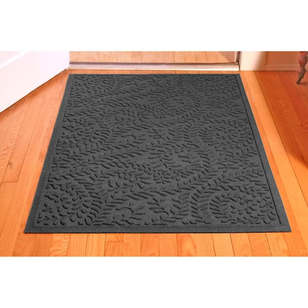 Bungalow Flooring Waterhog Boxwood Door Mat - Charcoal