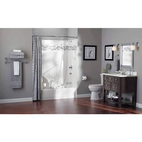 Home Care 18 in. x 1-1/4 in. Concealed Screw Grab Bar with SecureMount in White