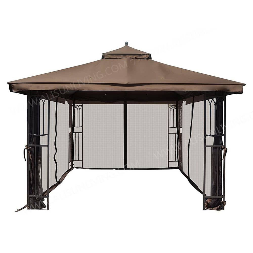 12 ft. x 12 ft. Black Gazebo Replacement Mosquito Netting