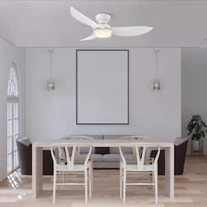 Annecy 45 in. Color Changing Integrated LED Indoor White 10-Speed DC Ceiling Fan with Light Kit and Remote Control