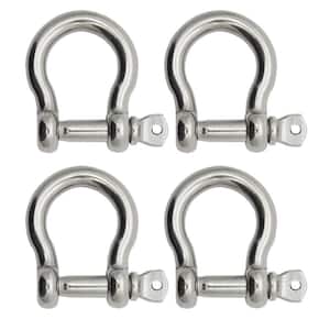BoatTector Stainless Steel Bow Shackle - 5/8", 4-Pack