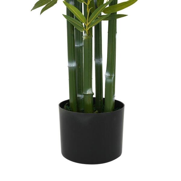 2 Pcs 6 ft. Artificial Bamboo Tree with Black Pot N2413Z0Q210