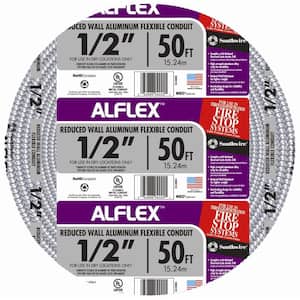 1/2 in. x 50 ft. Alflex RWA Metallic Aluminum Flexible Conduit