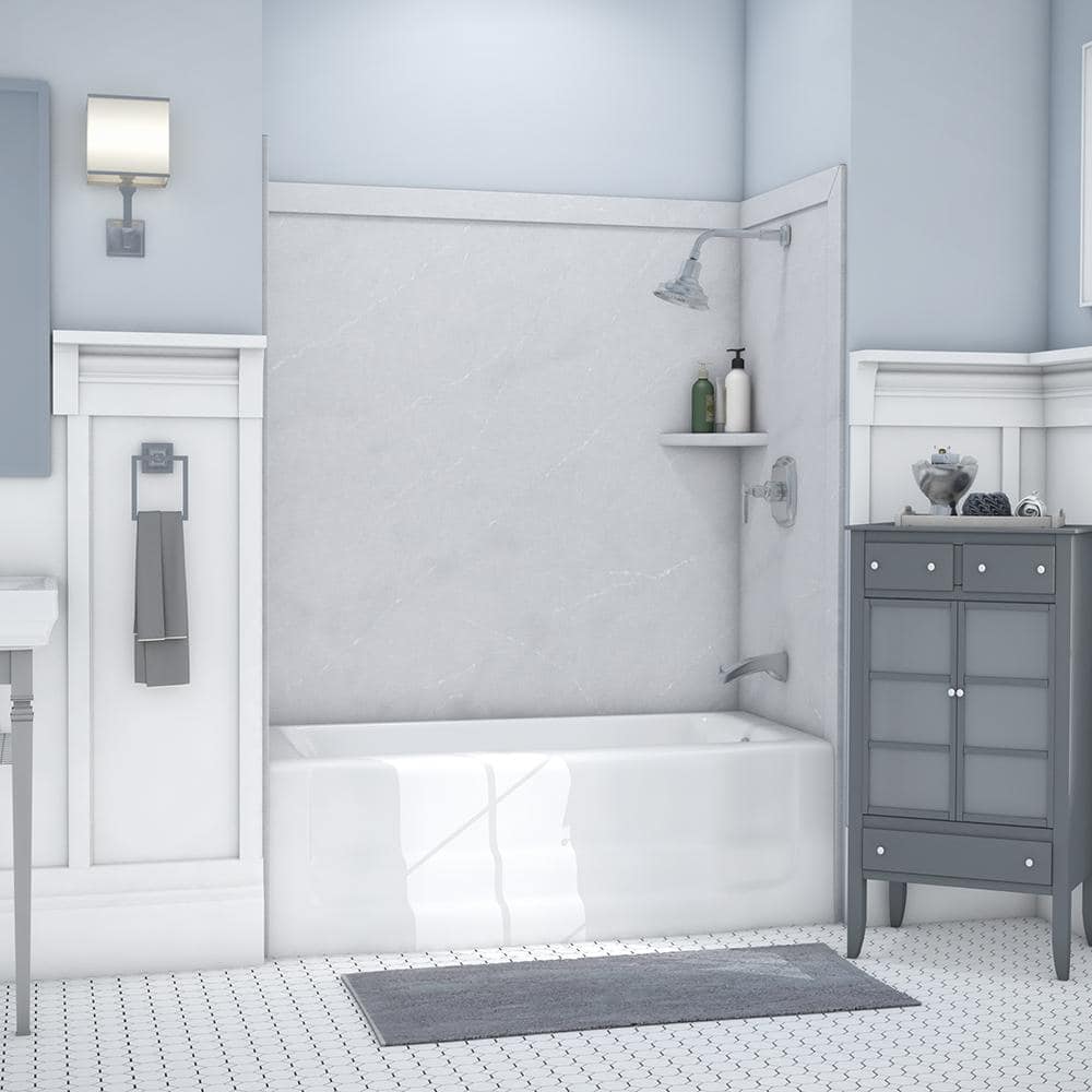 Elite Sea Salt Polished Alcove Bathtub Surround Kit
