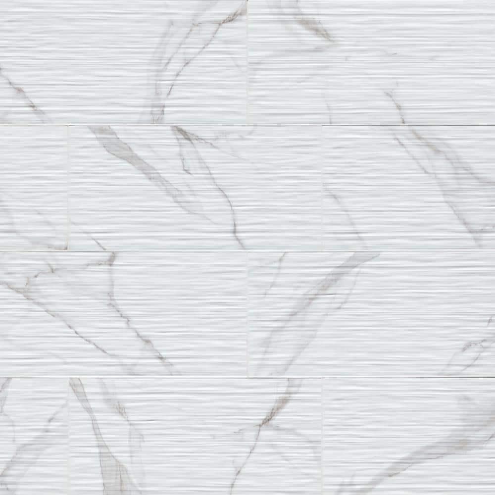 Take Home Tile Sample - Lumino Statuary Stripe White 4 in. x 4 in. Glossy Wall Tile Flooring Ceramic Tile price history on PriceWatchPro