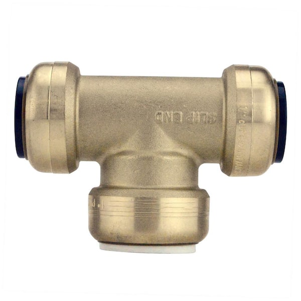 Tectite 1 in. CTS x 1 in. CTS x 1 in. IPS Brass Push-To-Connect Slip Tee